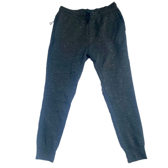 Nike Sweatpants Mens Size L Black Spec Tech Fleece Joggers Athleisure Slim Fit - Picture 1 of 16